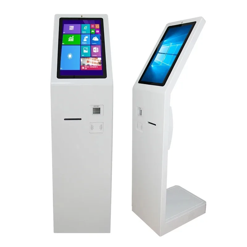 

【Hot Sale】21.5" Floor Stand Hospital Bank Self Queuing Lcd Touch Screen Kiosk Printer Queue Management System Ticket Dispenser M