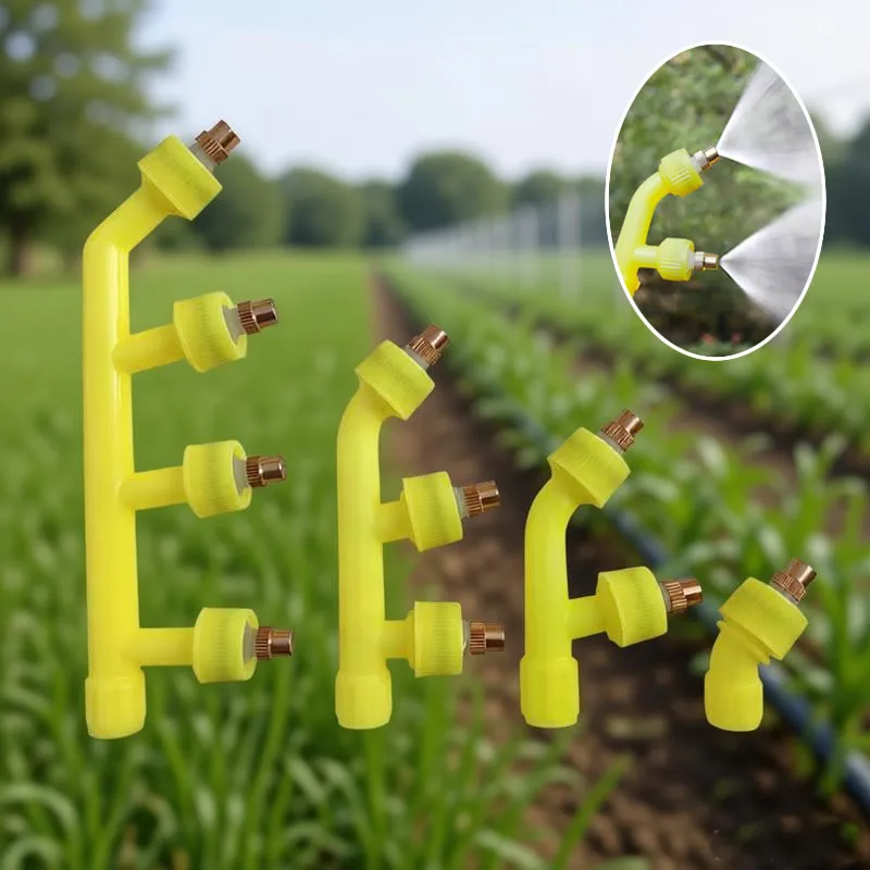 Adjustable Multi Heads Brass Atomizing Nozzle Spraying End For Electric Sprayer Agricultural Garden Pesticide Spray Accessories