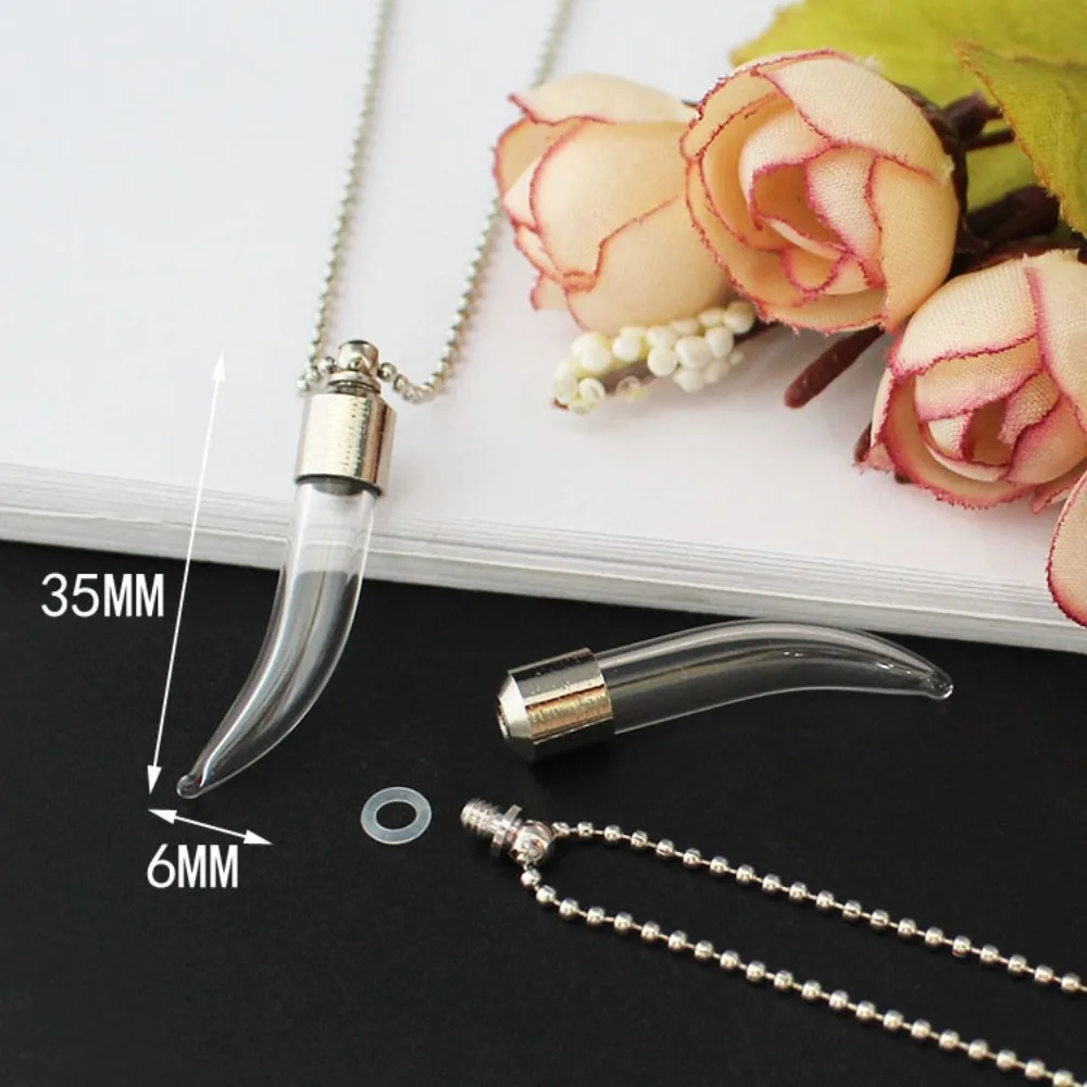 New Fillable Wishing Jars With Ball Chain Urn Jewelry Vial Ashes Fillable Bottle Pendant