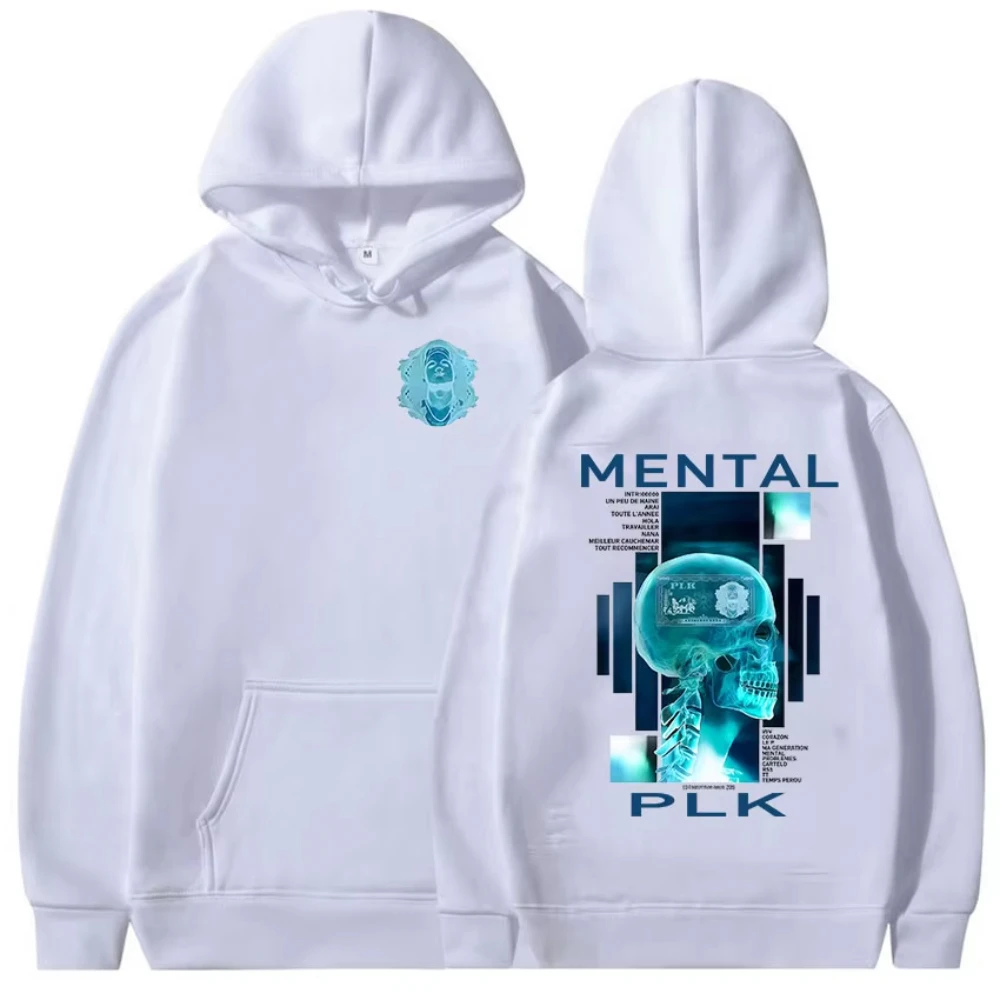 Rapper PLK MENTAL Album 2026 Print Hoodie Men Women Vintage Fashion Long Sleeve Sweatshirt Hip Hop Loose Fleece Clothing Hoodies