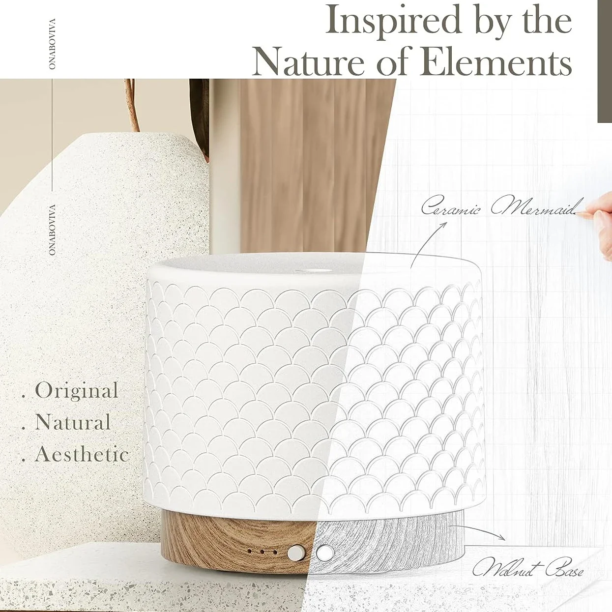 Bedroom Essential Oil Diffusers Home 4 Timer Air Humidifier Aromatherapy Adjustable Light Ceramic Machine Decoration Accessories