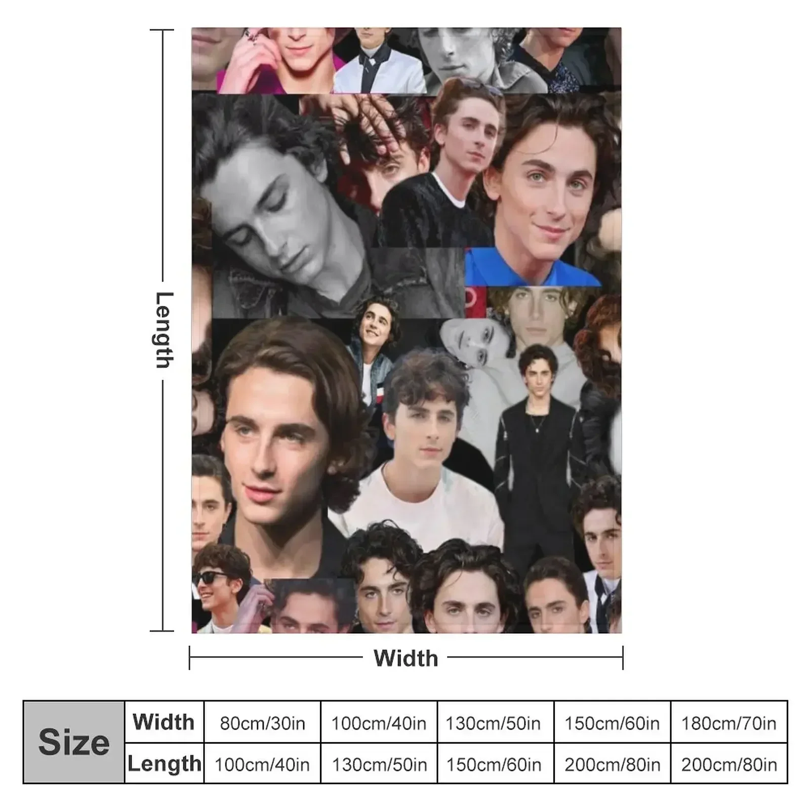Timothee Photo Collage Throw Blanket anime Retros Summer Beddings cosplay anime Decorative Beds Soft Plush Plaid Blankets
