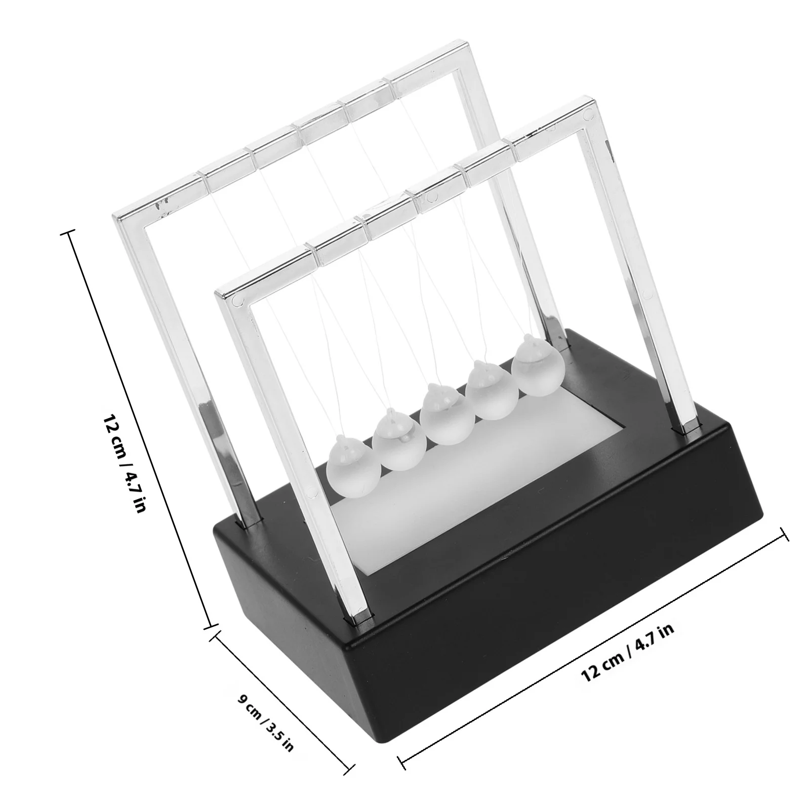 تغيير لون نيوتن مهد LED كرات زجاجية سوينغ التوازن الفيزياء التجريبي م قاعدة سوداء مكتب حلية استخدام المكتب المنزلي #5