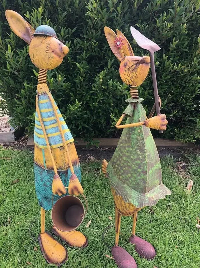 Home Decor Garden Decoration Rabbit Yard Decoration Garden Supplies Art Sets Indoor/Outdoor