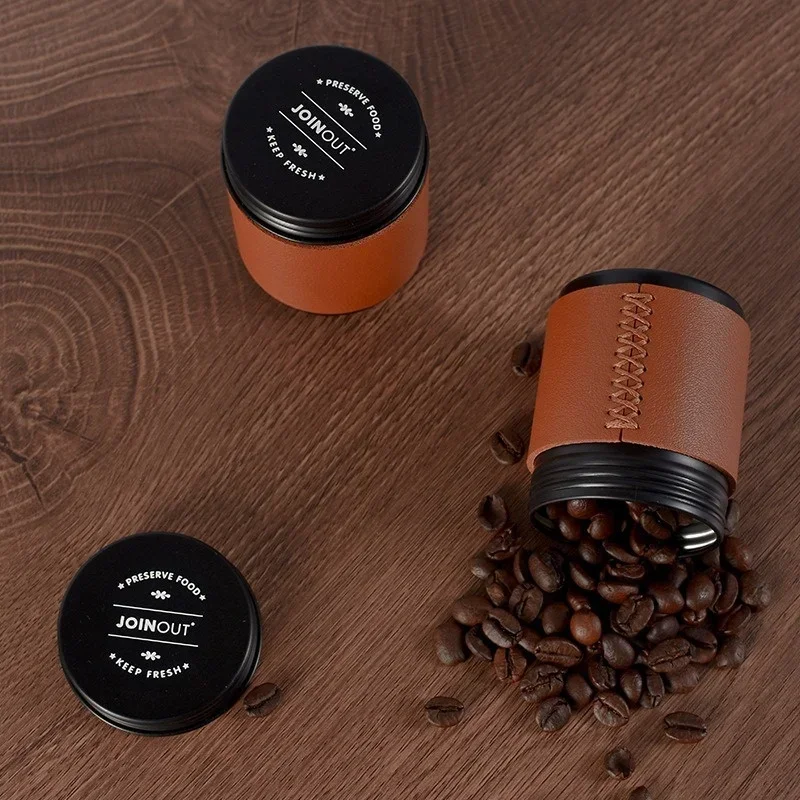 Tragbare Mini Kaffeebohne Lagerung jar Aluminium Legierung Kaffee Pulver Versiegelt Tank Outdoor camping Kaffee bohne Tee Lagerung Container