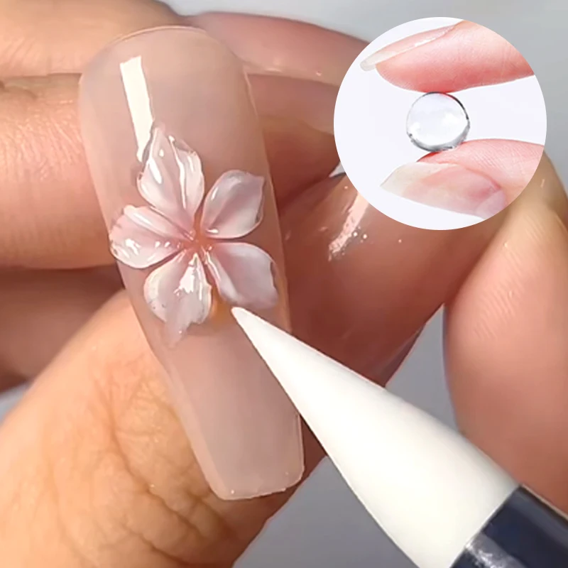UR SUGAR 클리어 아크릴 카빙 플라워 젤리 쉐이핑 DIY 모델 젤 강력 접착 클리어 젤 팁 솔리드 네일 젤 글루 (프레스온용)
