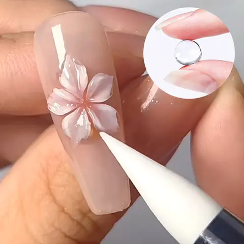 LILYCUTE 8ml 3D Sculpting Molding Carving Flower Butterfly Gel Nail Polish No Sticky Hand Hard Gel Extension Shaping Decorations