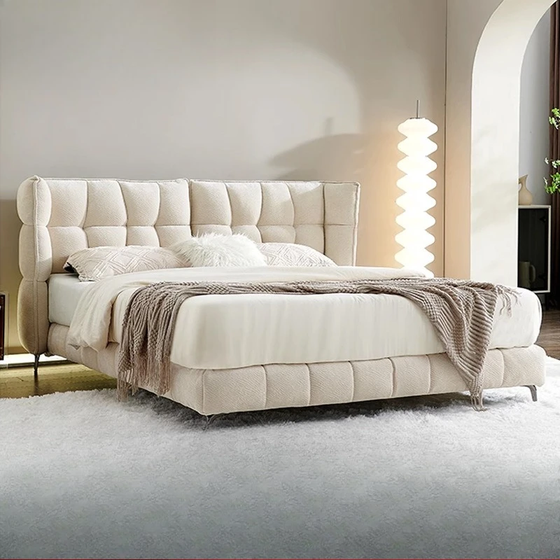 

Customizable minimalist fabric bed