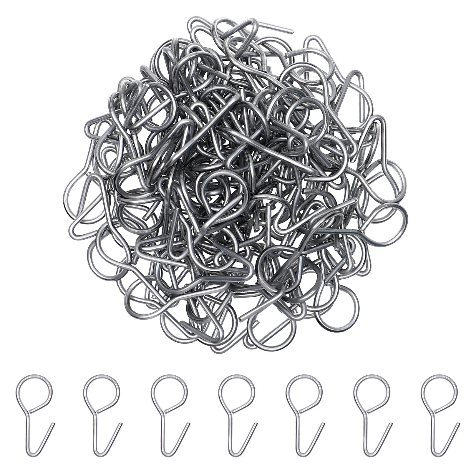 

100pcs Car Cushion Hooks Steel Silver Color Easy Install Suitable Most Seat Covers RV Accessories Car Mat Hooks Seat