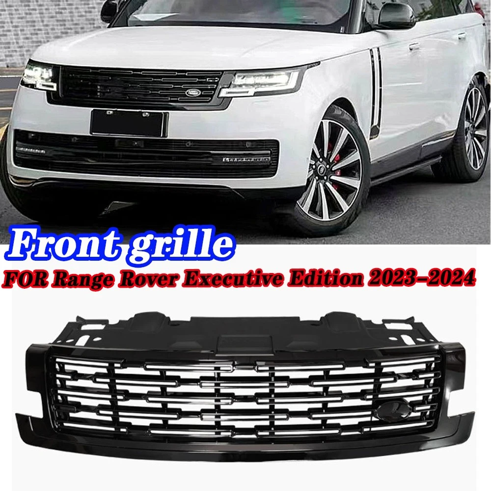 

For The New Range Rover Executive Center Mesh Shark Gill Kit Low To Glossy Black Trend Air Intake Grille 2023-2024