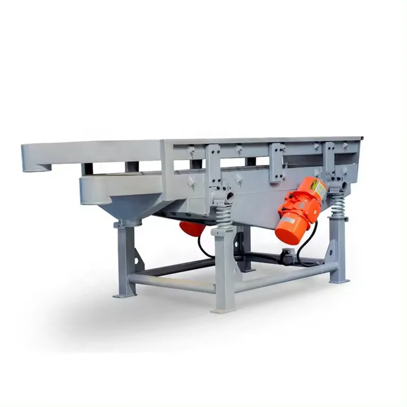 Food Grade Machine Sand Gravel Granules Ore Feed Beans Wheat Corn Grain Linear Vibrating Screen Linear Sieve Machine view 2