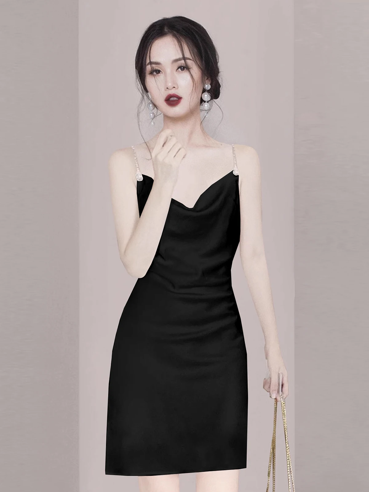 

Spring 2026 Sexy Strapl Waist-Cinching Bla ort Dr Wedding Dr Women's Faion Ele Skirt Sle Par Gown
