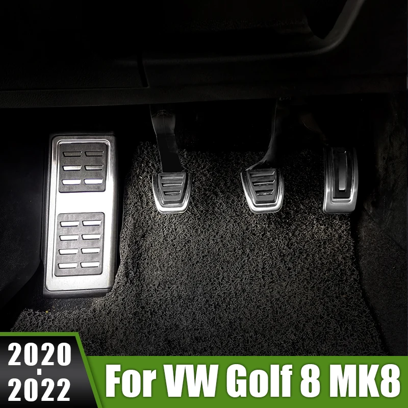 

For Volkswagen VW Golf 8 MK8 R Line GTI 2020 2021 2022 Car Foot Pedal Fuel Gas Accelerator Brake Pedals Cover Anti-Slip Pads