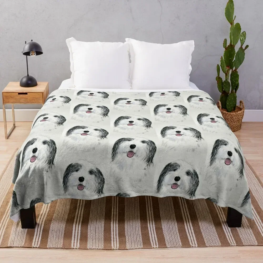 

Teddy Sheepadoodle Throw Blanket Cozy Microfiber Throw Blanket for Home Bedroom