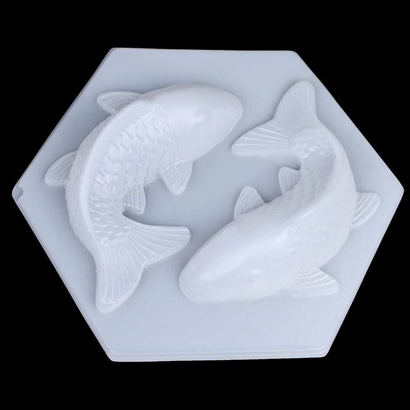 1PC 3D Koi Fish Carp Mold Plastic Jelly Handmade Sugarcraft Mold Mousse Cake Pudding Chocolate Mould Baking Tool