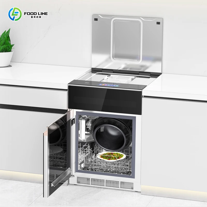 Customized Smart Temperature Controlled Automatic Cooking Robot For Household Kitchen And Commercial Restaurant