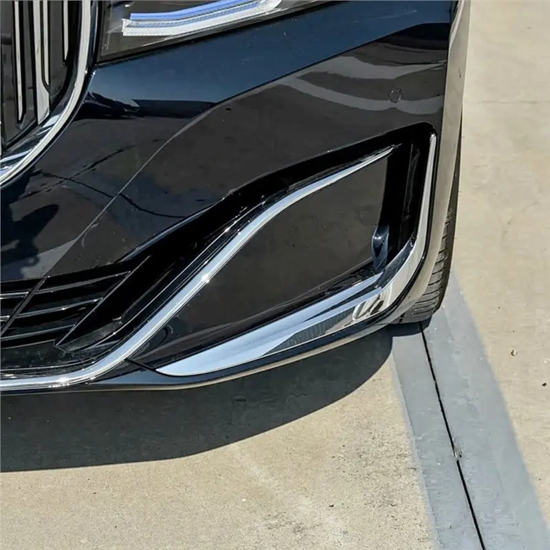 For BMW 7 Series G12 Fog Light Cover Trim Strip 1 Pair Front Bumper 51117475195 51117475196 2019-2021 730Li 740Li 750Li