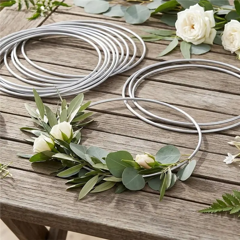 ABYN-30 Pcs 6 Inch Floral Hoop, 3Mm Wire Crafting For DIY, Wedding Decoration, Dream Catcher