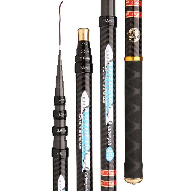 New Super-hard Ultra-light Carbon Fishing Rod Short Section Four Lengths of Each Rod Are Available Adjustable Stream Fishing Rod