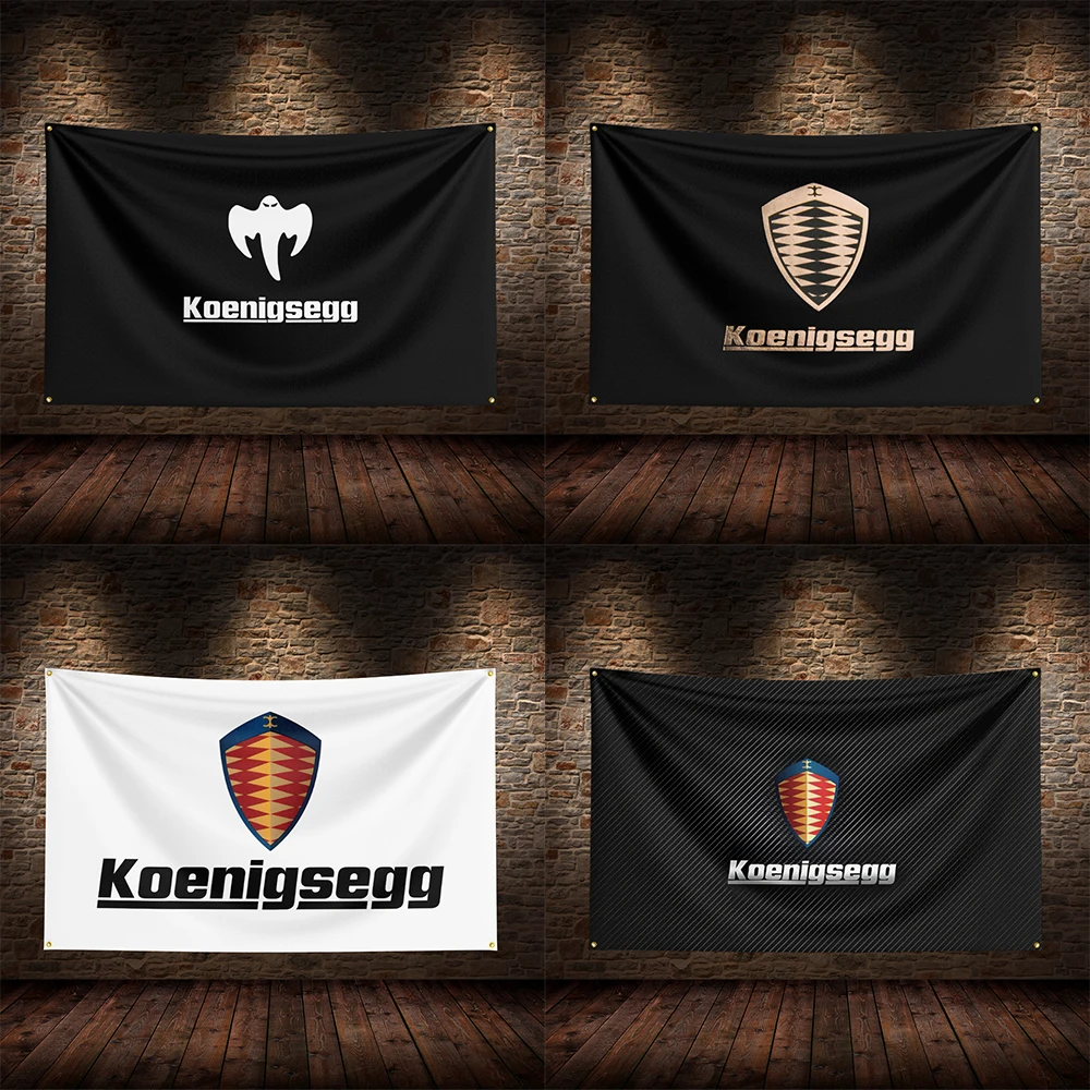 

3x5 Ft K-Koenigseggs Racing Flag Polyester Printed Cars Flags for Room Garage Decor