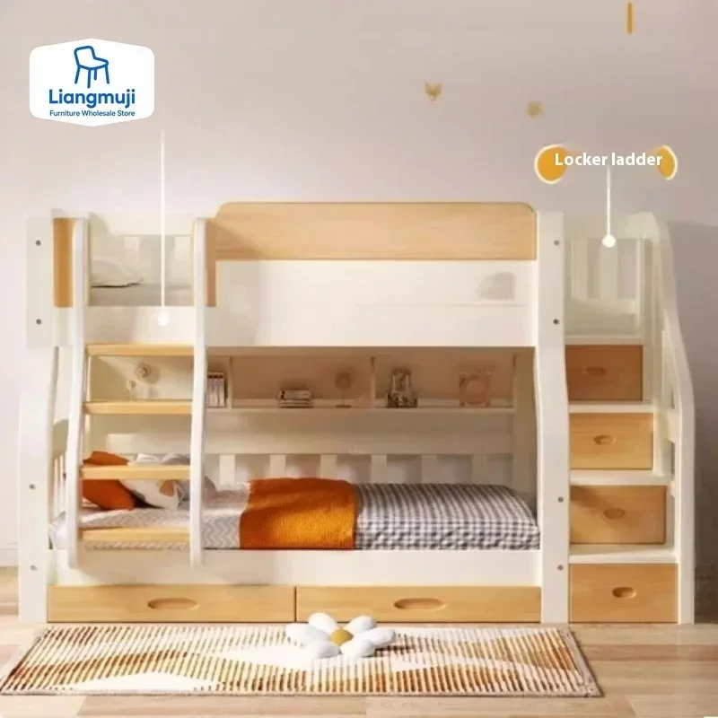 

Nordic Kids Double Bed Kawaii High End Luxury Frame Bunk Bed Modern Girl Boys Sleeping Cama Matrimonio Furniture For Bedroom