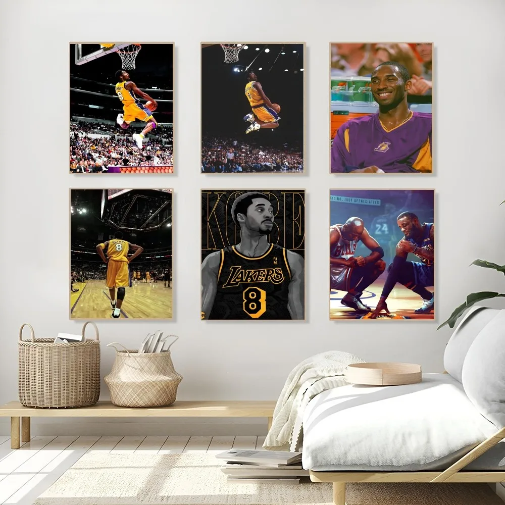 1PC K-Kobe Poster Self-adhesive Art Waterproof Paper Sticker Coffee House Bar Room Wall Decor