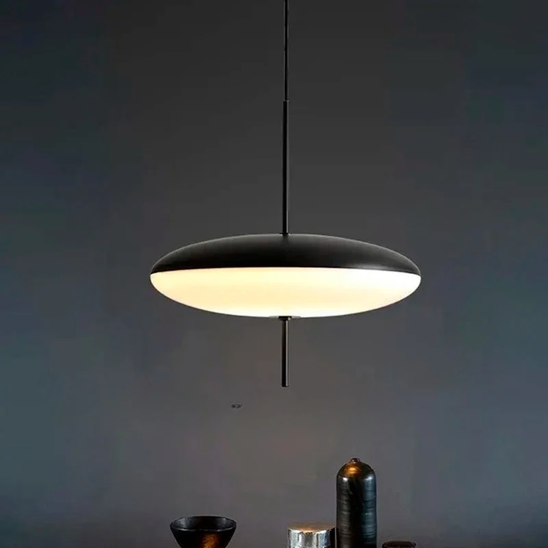 

50cm modern pendant light LED minimalist pendant light black and white restaurant study living room bedroom bar decorative light