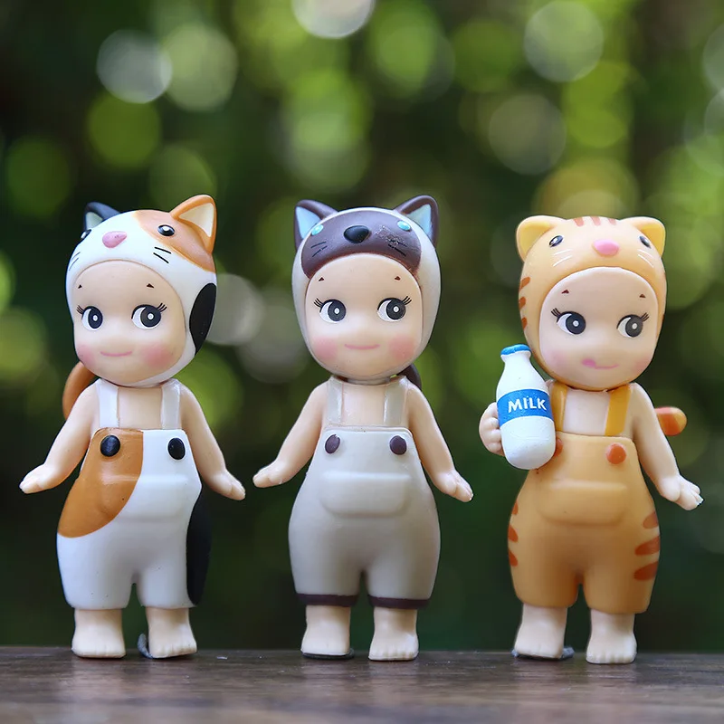 New Super Cute Anime Little Angel Toys Cartoon Chubby Animal Little Angel Figure Models Office Desktop Car Decorative Ornaments