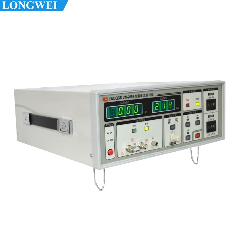 LW-2686 High Precision Bench Electrolytic Capacitor Earth Leakage Tester 0-200V/0-500V 10nA-19.99mA Measuring Instrument