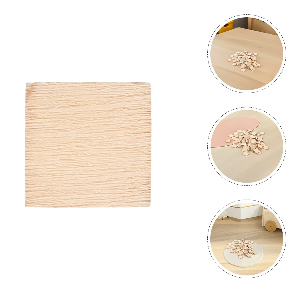 

200Pcs Blank Wood Squares 4Cm Natural Unfinished Wooden Cutouts Lightweight for DIY Art Craft Projects Rustic Home Party Decor