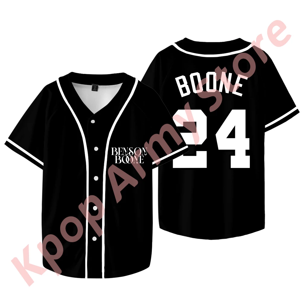 Benson Boone 24 Logo Merch Baseball Jacket Fireworks and Rollerblades Tour Jersey Cosplay Unisex Fashion Short Sleeve Tee