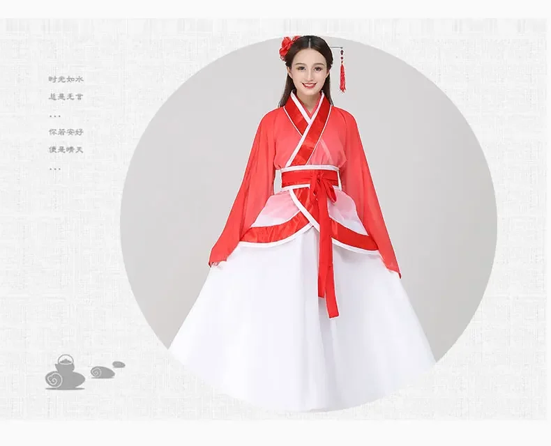 Retro style women's clothing, ancient Hanfu improvement, student Chinese style suit