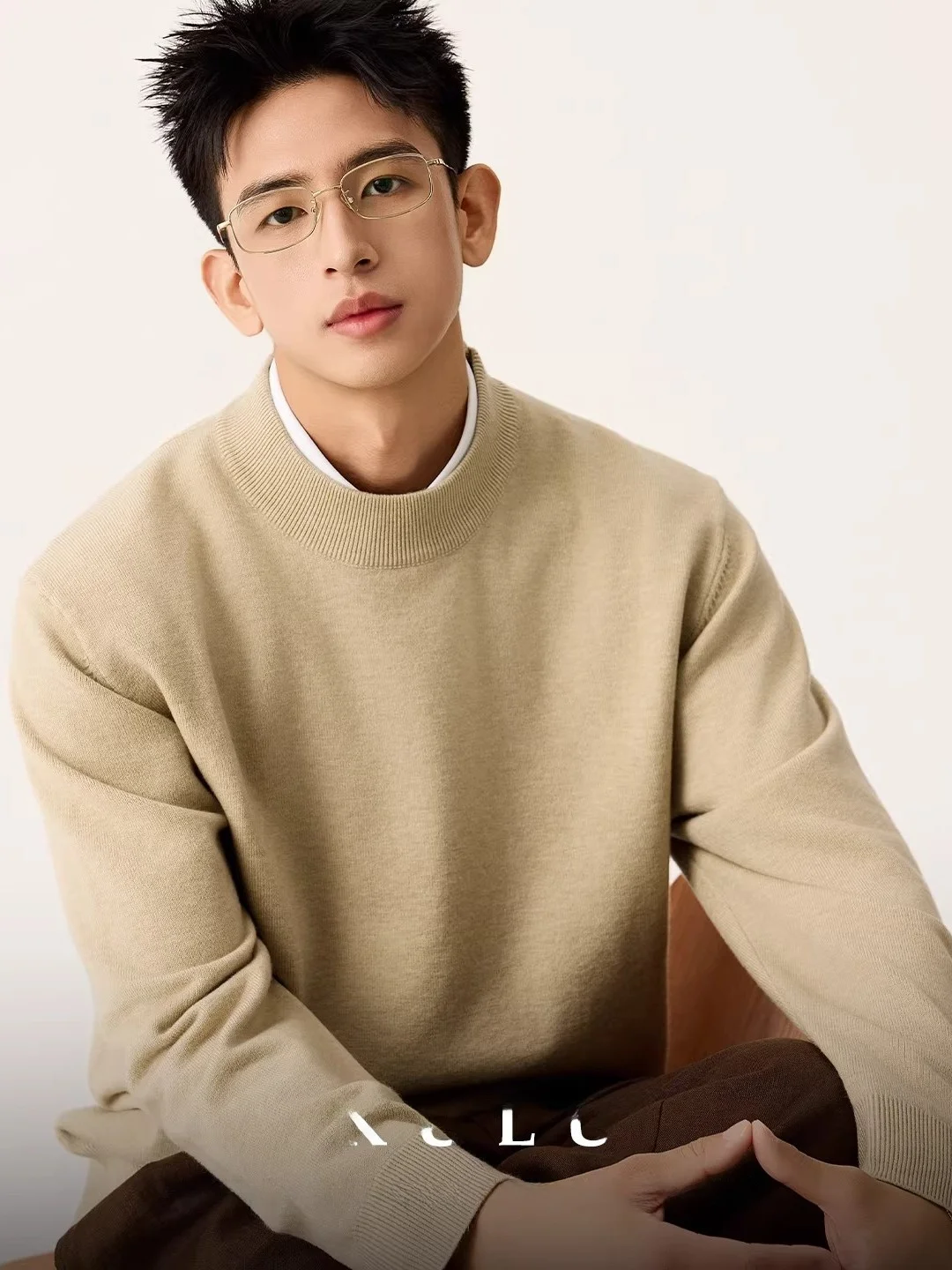 

Мужской теплый шерстяной свитер большого размера для осени и зимы, простой вязаный пуловер для повседневной носки, удобный и стильный.