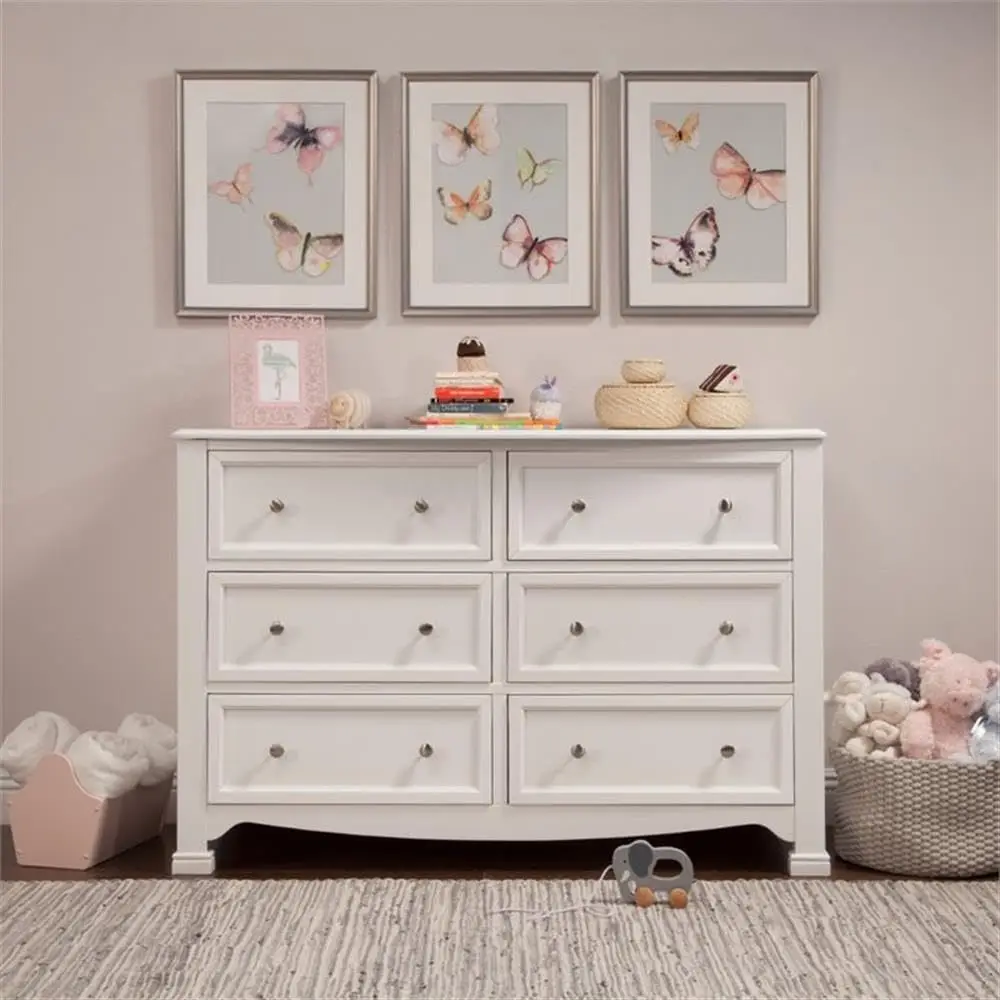 

Dresser - Gold Certified Wooden 6 Drawer Double Dresser - Kids Dresser for Boys and Girls -Dresser