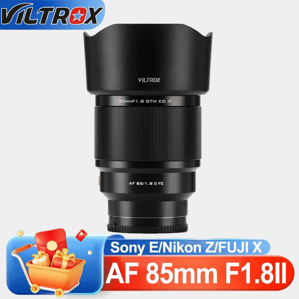 

Объектив VILTROX AF 85mm F1.8 II с широкой диафрагмой и автофокусом, совместимый с Sony A6700, A7C2, A7CR, A7M4, ZV-E1
