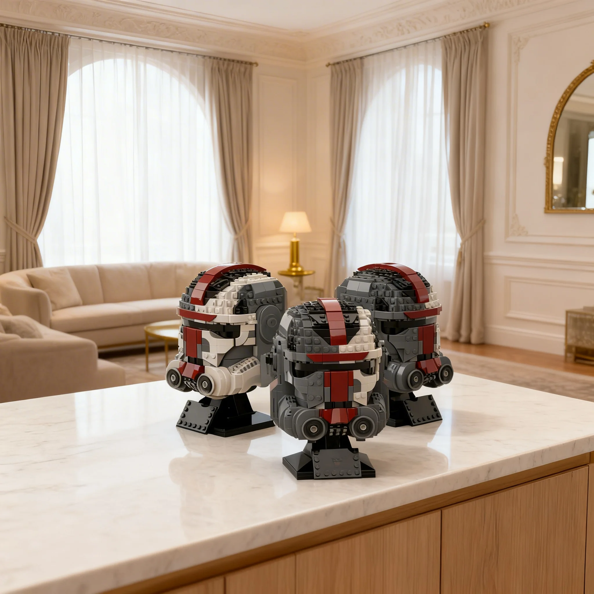 842pcs MOC Star Battle Helmet Clone Commando Hunter Model Toys Building Blocks Architecture Christmas Gift Collection Education