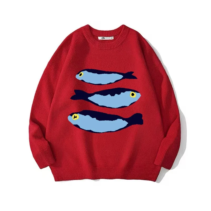 

YYAHAS новый свободный пуловер, модный вязаный дофаминовый теплый и ленивый свитер с длинными рукавами, топ