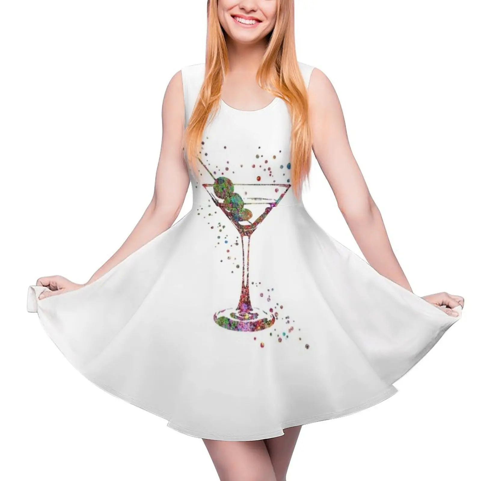 

Glass of Martini Sleeveless Dress beach dress women evening dress for women 2024 Bride dresses