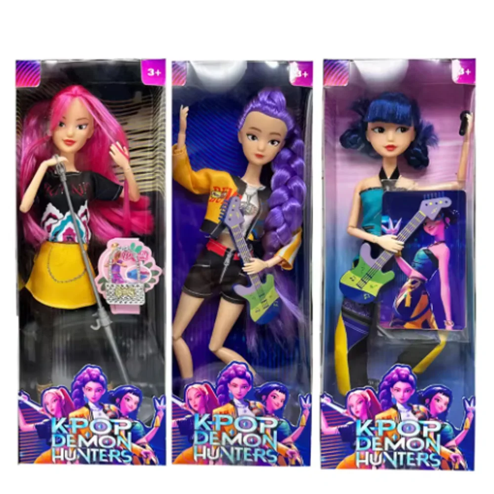 Kpop شيطان الصيادين عمل الشكل لعبة Derpys النمر رومي ميرا زوي سوس موضوع أغنية من أضواء ملونة لمحبي هدايا عيد الميلاد