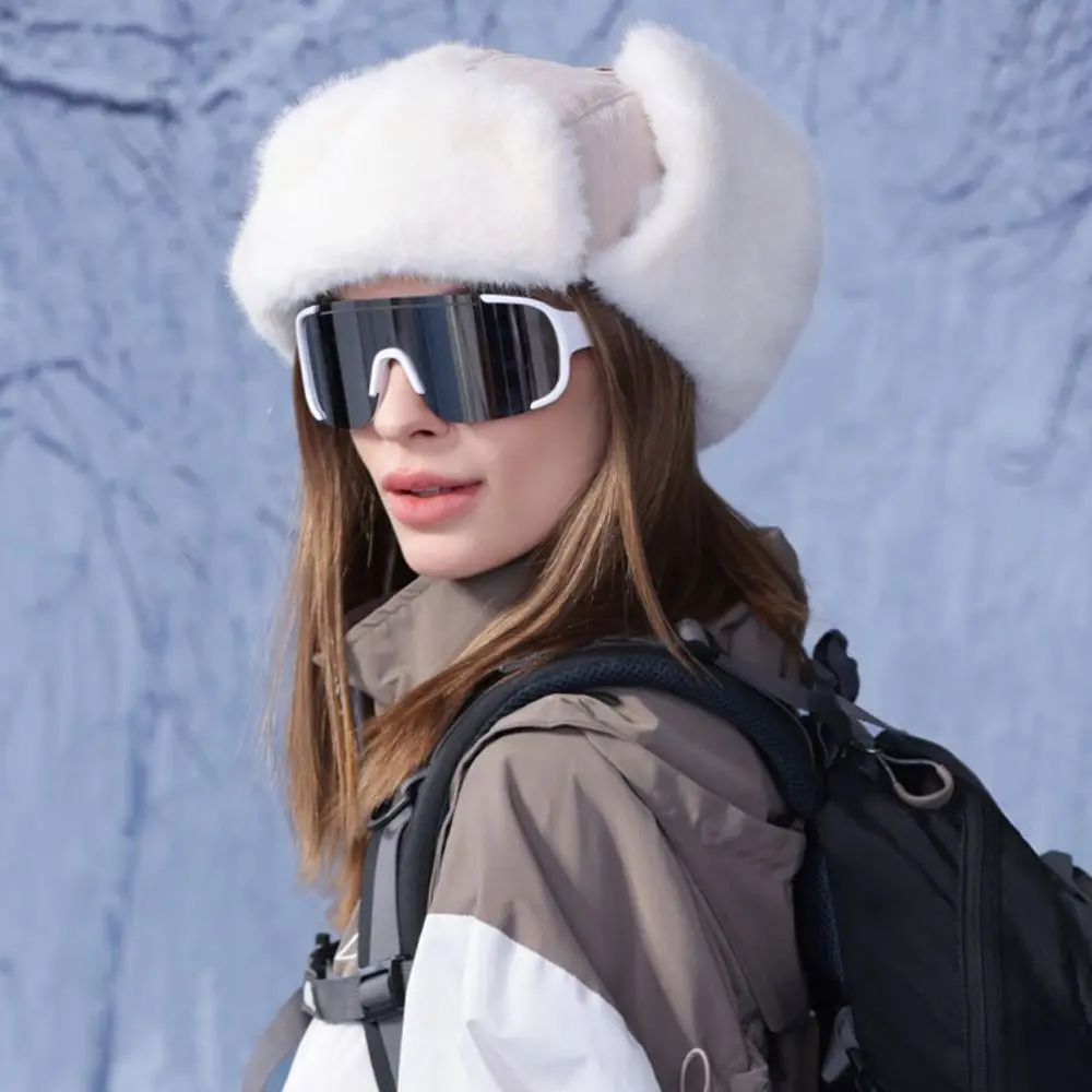 Portable With Earflap Winter Pilot Hat Cold Resistant Keep Warm Lei Feng Hat Head Cover Thickened Russian Cap Outdoor