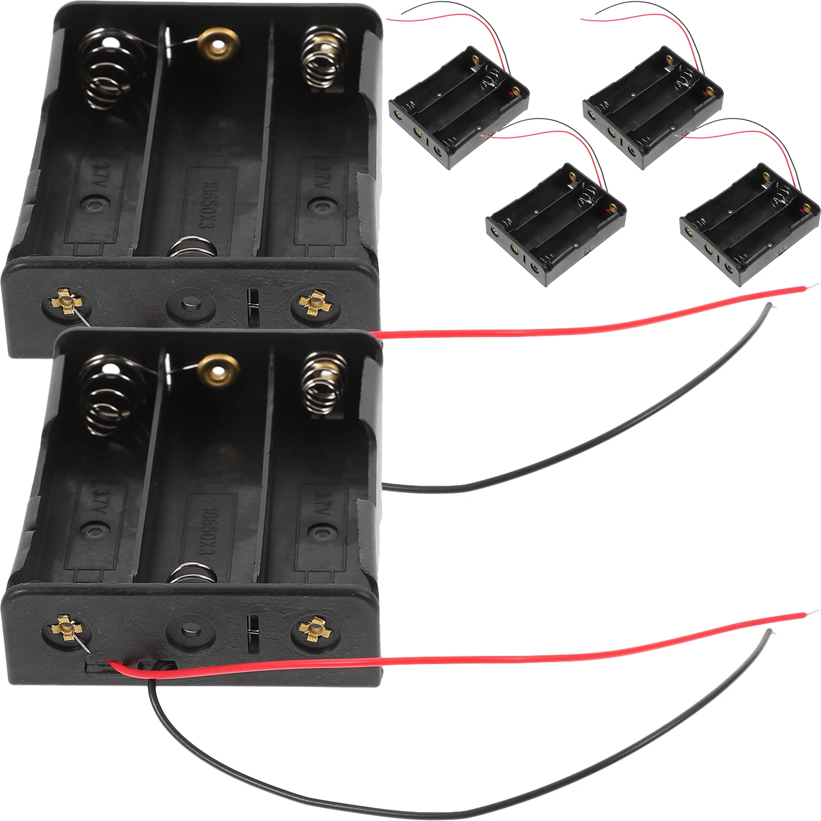 

6 Pcs Case Holder for Electronic Devices 3.7V AA with Wire Connector X Wired