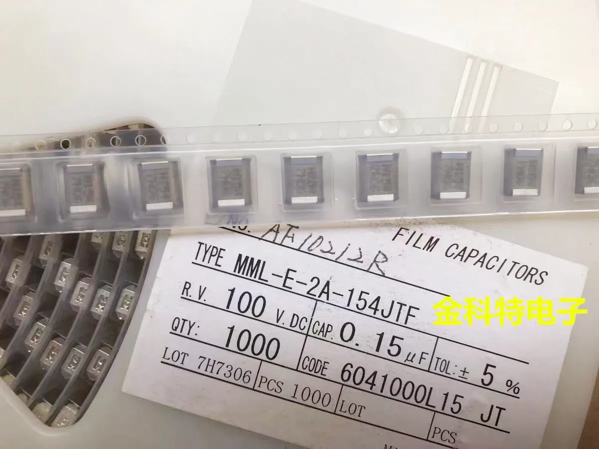 Original New 100% MML-E-2A-154JTF SMD Film Capacitor 100V 0.15UF 5% (Inductor)