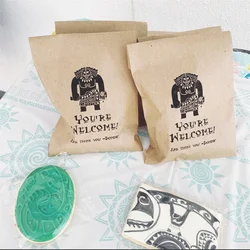 25pcs Moana Party Favor Bags - Kids Birthday Collection - Favor Bags - Custom Printed on Kraft Brown Paper Bags