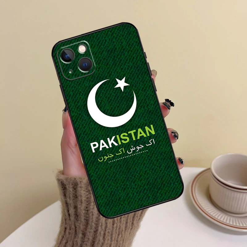 Pakistan Flag Banner Phone Case For iPhone 15 14 13 12 11 16 Pro Max Mini X XS XR Max 7 8 Cover Funda