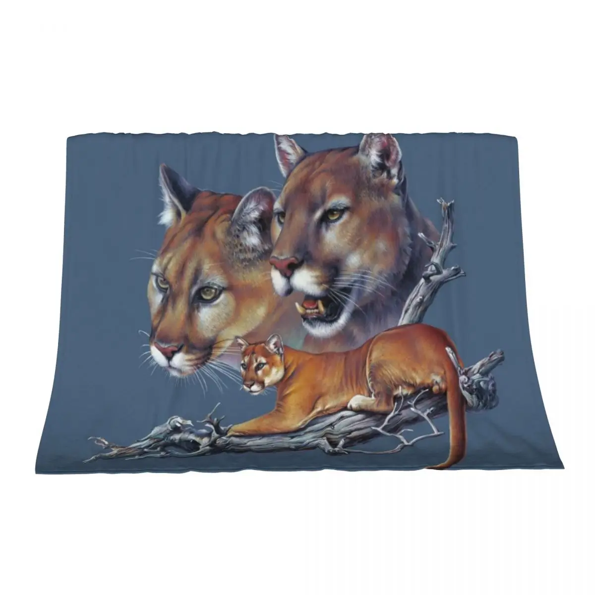 

Mountain Lions Throw Blanket Decorative Throw decorative Bed Flannels Blankets