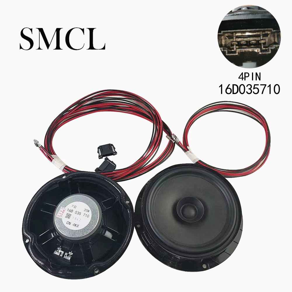 16D035710 2Pcs Speaker For VW Santana Golf Sagitar C-trek Jetta Bora Skoda Rapid Spaceback