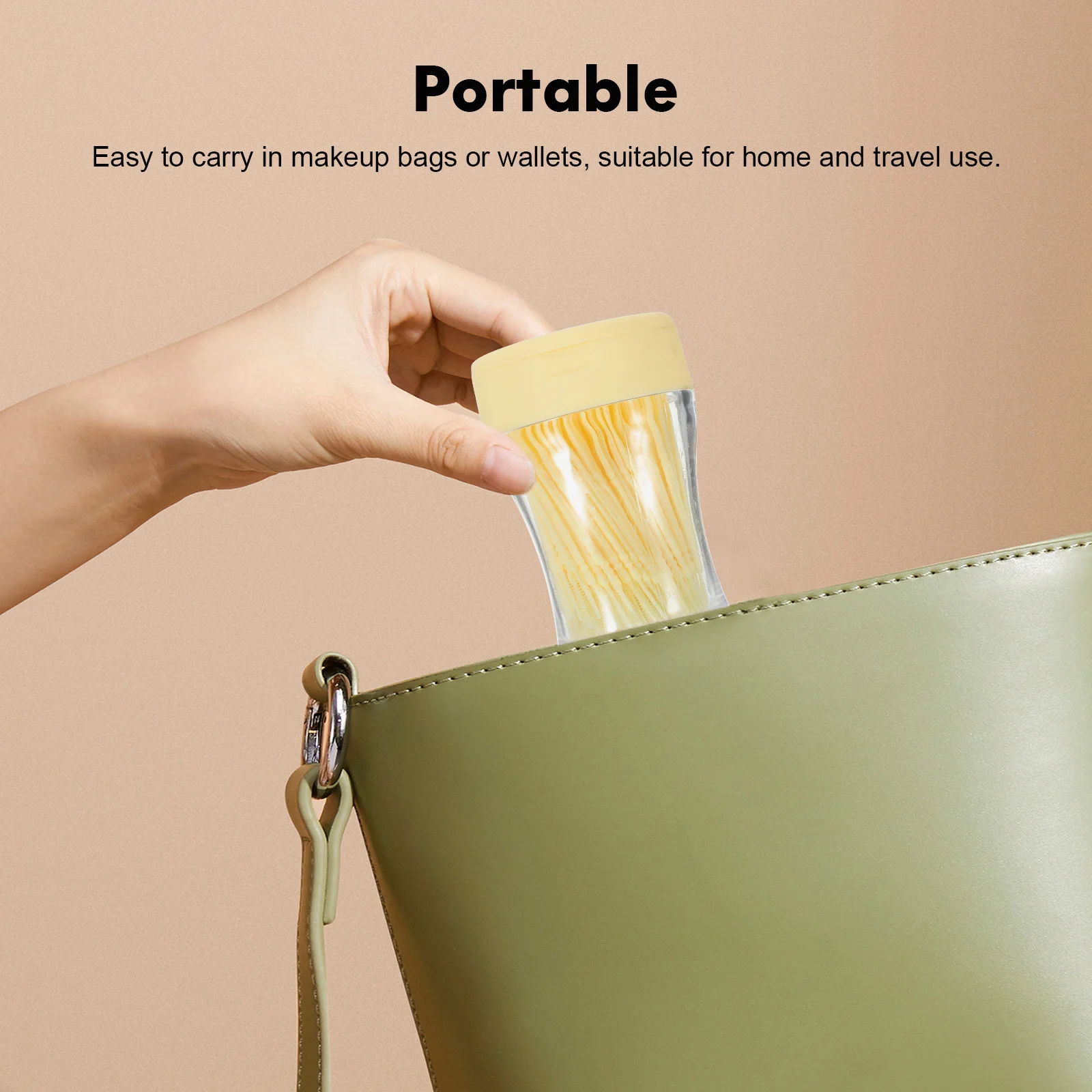 

200Pcs Interdental Brush Toothpick Cleaners Light Yellow Oral Care Remove Plaque Food Debris Gently White Healthy