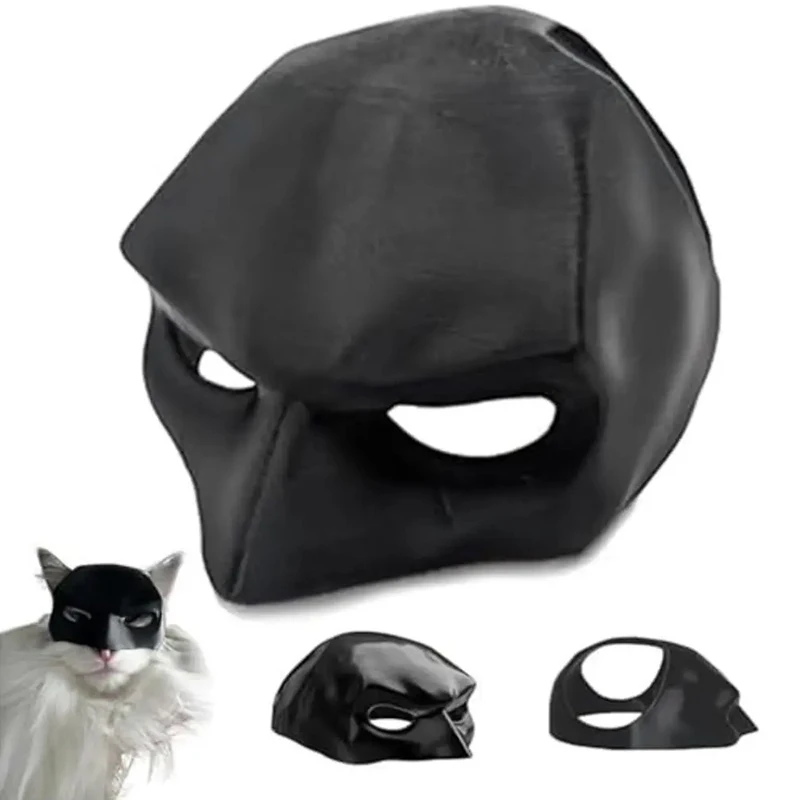 Nieuwe Zwarte Vleermuis Kat Avenger Masker Leuke Vleermuis Masker Cool Superheld Huisdier Speelgoed Voor Katten En Honden Make-up Masker Feestartikelen