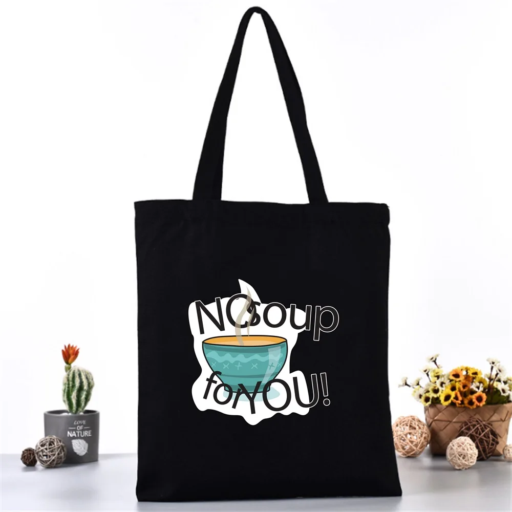 Women Canvas Shoulder Bag Reusable Shopping Bags Ladies Food Printing Handbags Casual Tote Grocery Storage Bag for Girls