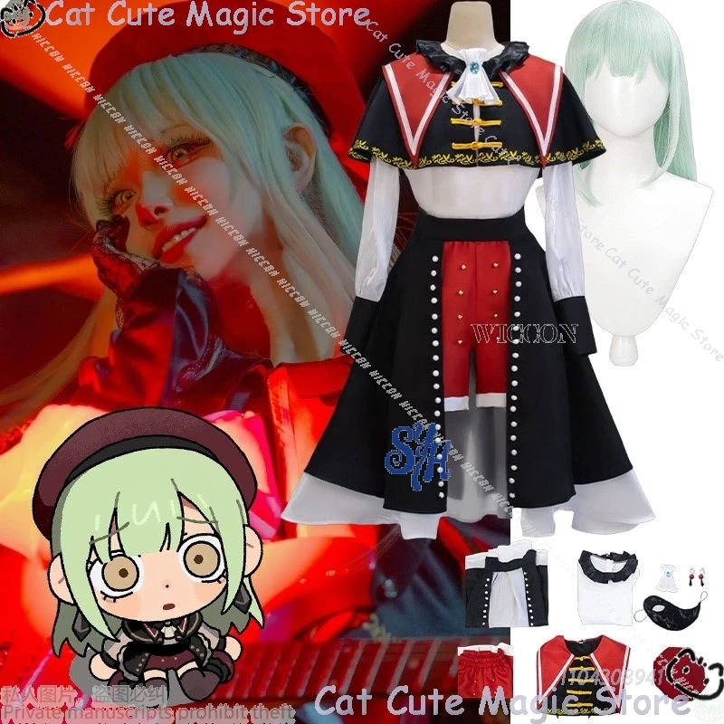 

Аниме BanG Dream! Ave Mujica Косплей Wakaba Mutsumi Goth Lolita Jirai Kei Платье для девочек Y2K Маска Серьги Парик Хэллоуин Comic Con
